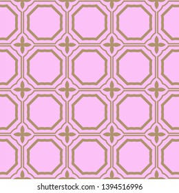 Seamless geometric pattern with modern decorative ornament. Vector illustration.