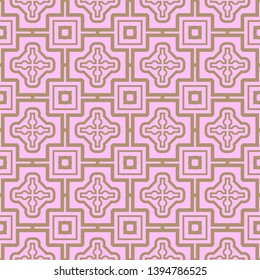 Seamless geometric pattern with modern decorative ornament. Vector illustration.
