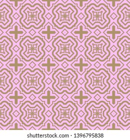 Seamless geometric pattern with modern decorative ornament. Vector illustration.