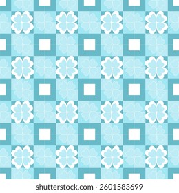 A seamless geometric pattern with a modern, minimal, and stylish design in a cool blue tone.
