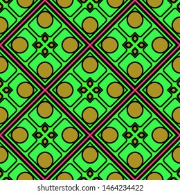 Seamless geometric pattern with modern ornament. Vector illustration. Paper for scrapbooking