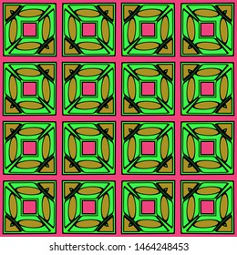 Seamless geometric pattern with modern ornament. Vector illustration. Paper for scrapbooking