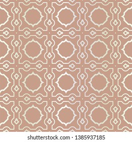Seamless geometric pattern with modern ornamnet. Vector illustration.