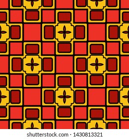 Seamless geometric pattern with modern ornamnet. Vector illustration. Paper for scrapbooking