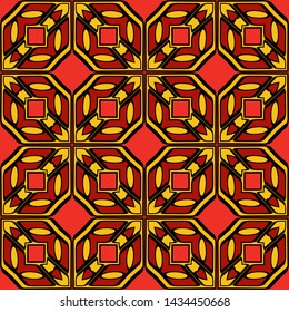 Seamless geometric pattern with modern ornamnet. Vector illustration. Paper for scrapbooking