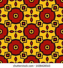 Seamless geometric pattern with modern ornamnet. Vector illustration. Paper for scrapbooking