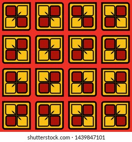 Seamless geometric pattern with modern ornamnet. Vector illustration. Paper for scrapbooking