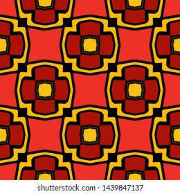 Seamless geometric pattern with modern ornamnet. Vector illustration. Paper for scrapbooking