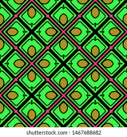 Seamless geometric pattern with modern ornamnet. Vector illustration. Paper for scrapbooking
