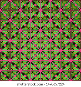 Seamless geometric pattern with modern ornamnet. Vector illustration. Paper for scrapbooking