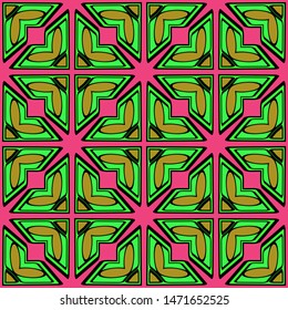 Seamless geometric pattern with modern ornamnet. Vector illustration. Paper for scrapbooking