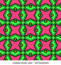 Seamless geometric pattern with modern ornamnet. Vector illustration. Paper for scrapbooking