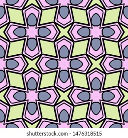 Seamless geometric pattern with modern ornamnet. Vector illustration. Paper for scrapbooking