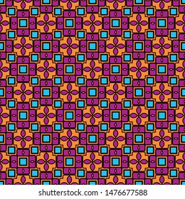 Seamless geometric pattern with modern ornamnet. Vector illustration. Paper for scrapbooking