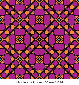 Seamless geometric pattern with modern ornamnet. Vector illustration. Paper for scrapbooking