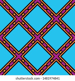 Seamless geometric pattern with modern ornamnet. Vector illustration. Paper for scrapbooking