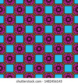 Seamless geometric pattern with modern ornamnet. Vector illustration. Paper for scrapbooking
