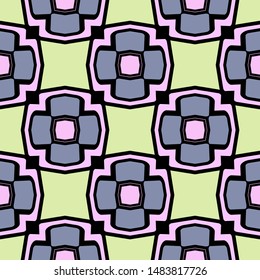 Seamless geometric pattern with modern ornamnet. Vector illustration. Paper for scrapbooking