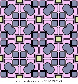 Seamless geometric pattern with modern ornamnet. Vector illustration. Paper for scrapbooking