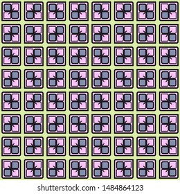 Seamless geometric pattern with modern ornamnet. Vector illustration. Paper for scrapbooking