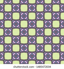 Seamless geometric pattern with modern ornamnet. Vector illustration. Paper for scrapbooking
