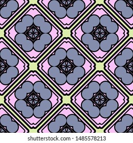 Seamless geometric pattern with modern ornamnet. Vector illustration. Paper for scrapbooking