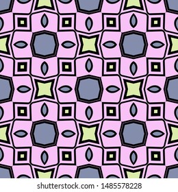 Seamless geometric pattern with modern ornamnet. Vector illustration. Paper for scrapbooking
