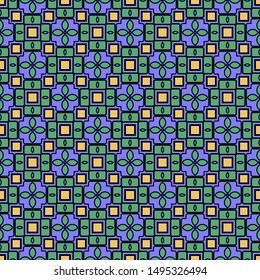 Seamless geometric pattern with modern ornamnet. Vector illustration. Paper for scrapbooking