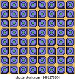 Seamless geometric pattern with modern ornamnet. Vector illustration. Paper for scrapbooking