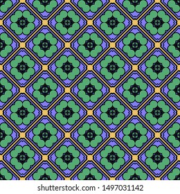 Seamless geometric pattern with modern ornamnet. Vector illustration. Paper for scrapbooking