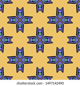 Seamless geometric pattern with modern ornamnet. Vector illustration. Paper for scrapbooking