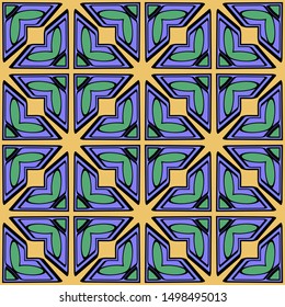Seamless geometric pattern with modern ornamnet. Vector illustration. Paper for scrapbooking