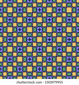 Seamless geometric pattern with modern ornamnet. Vector illustration. Paper for scrapbooking