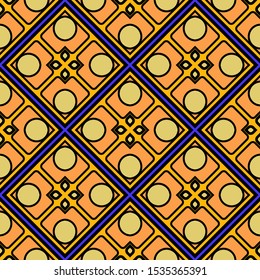 Seamless geometric pattern with modern ornamnet. Vector illustration. Paper for scrapbooking