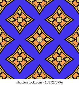 Seamless geometric pattern with modern ornamnet. Vector illustration. Paper for scrapbooking
