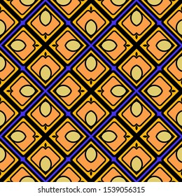 Seamless geometric pattern with modern ornamnet. Vector illustration. Paper for scrapbooking