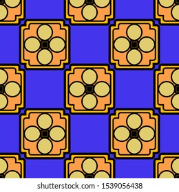 Seamless geometric pattern with modern ornamnet. Vector illustration. Paper for scrapbooking