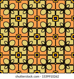 Seamless geometric pattern with modern ornamnet. Vector illustration. Paper for scrapbooking