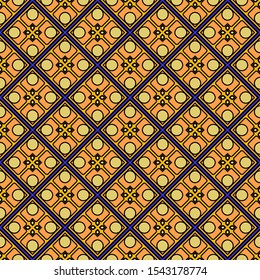 Seamless geometric pattern with modern ornamnet. Vector illustration. Paper for scrapbooking