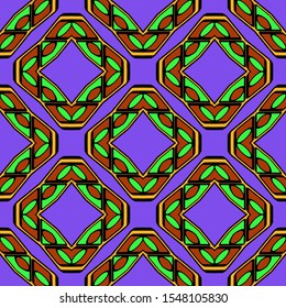 Seamless geometric pattern with modern ornamnet. Vector illustration. Paper for scrapbooking