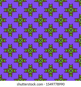Seamless geometric pattern with modern ornamnet. Vector illustration. Paper for scrapbooking