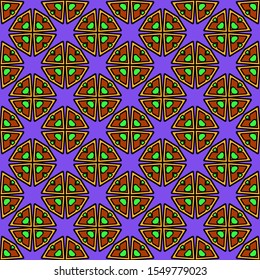 Seamless geometric pattern with modern ornamnet. Vector illustration. Paper for scrapbooking