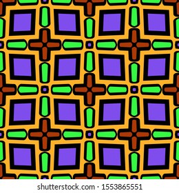 Seamless geometric pattern with modern ornamnet. Vector illustration. Paper for scrapbooking