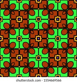 Seamless geometric pattern with modern ornamnet. Vector illustration. Paper for scrapbooking