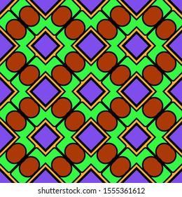 Seamless geometric pattern with modern ornamnet. Vector illustration. Paper for scrapbooking