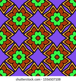 Seamless geometric pattern with modern ornamnet. Vector illustration. Paper for scrapbooking