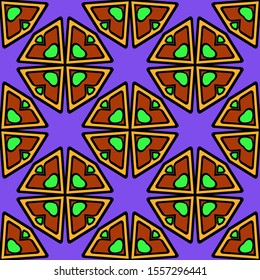Seamless geometric pattern with modern ornamnet. Vector illustration. Paper for scrapbooking
