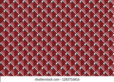 seamless geometric pattern. modern red background, Abstract, Vector, illustration,