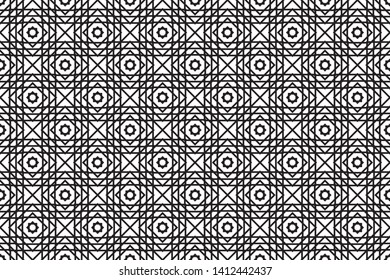 seamless geometric pattern. modern square black and white background. background, vector, illustration