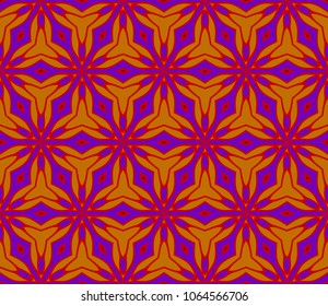 Seamless geometric pattern with modern style ornament on floral color background. For wallpaper, cover book, fabric, scrapbooks.